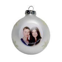 Weihnachtskugel - silber